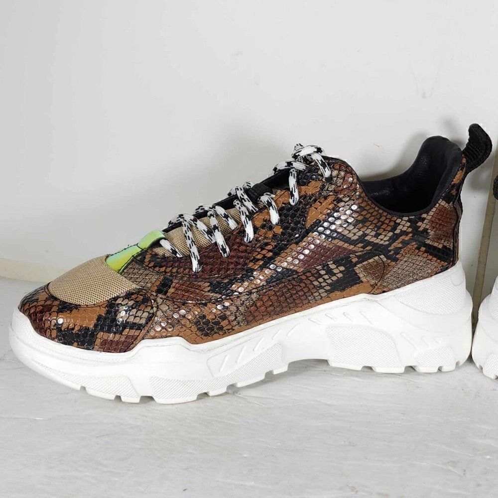 John Geiger Men's 003 US 7 Brown Python Law Top Casual Fashion Sneakers Shoes - Picture 6 of 12